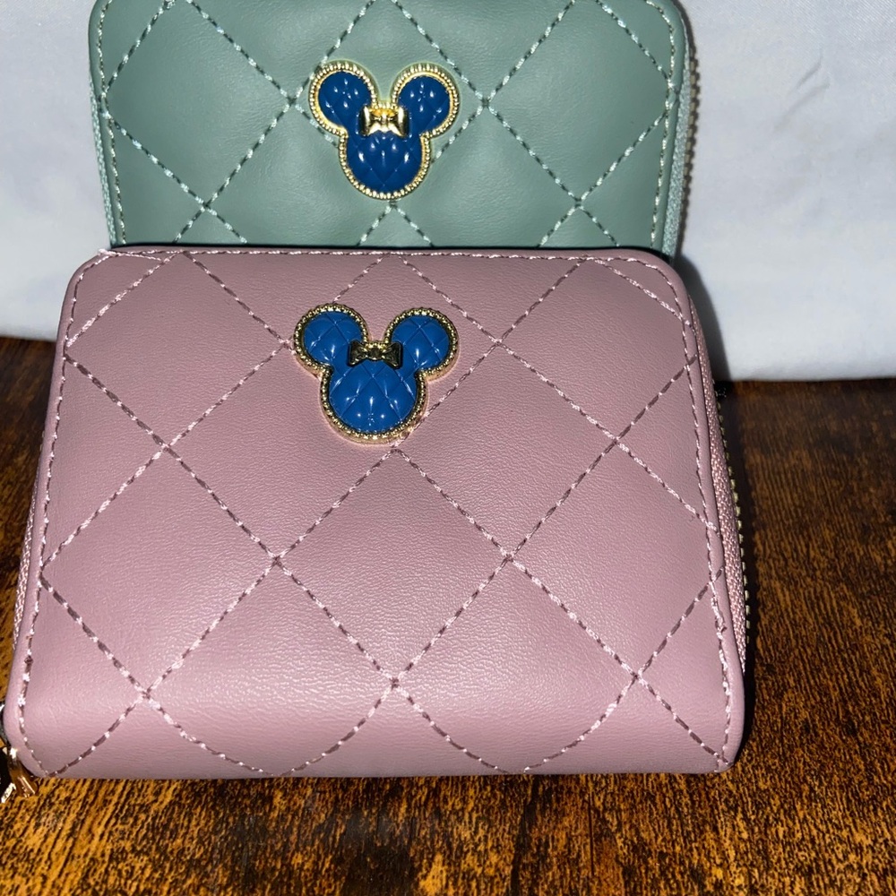 Forever Young Quilted Wallets - Pink and Green